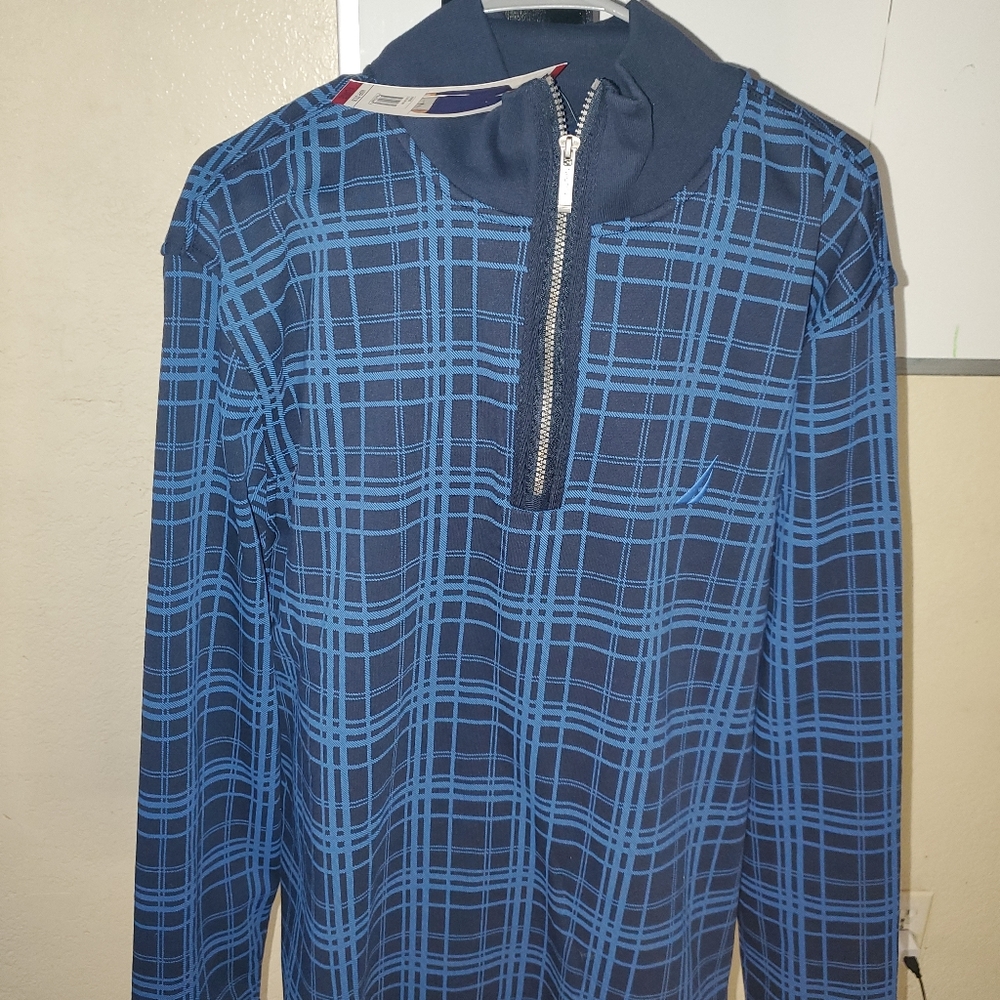 Nautica Men's Quarter Zip Fleece Pullover, Mock-ne - Picture 3 of 4
